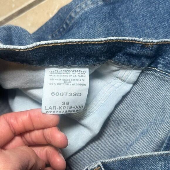 Wrangler Hero Originals Blue Denim Jorts Mens Size 38 Skater Y2K Grunge 606T3SD - Picture 6 of 8